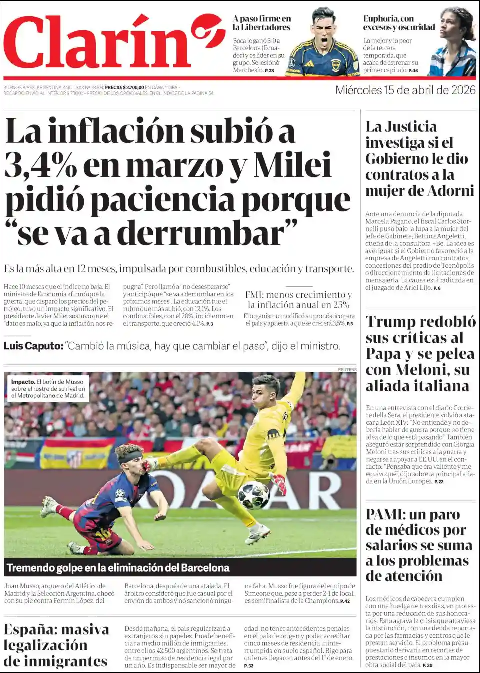 Evolucion Streaming | ADAIA RADIO - Tapa del diario Clarin