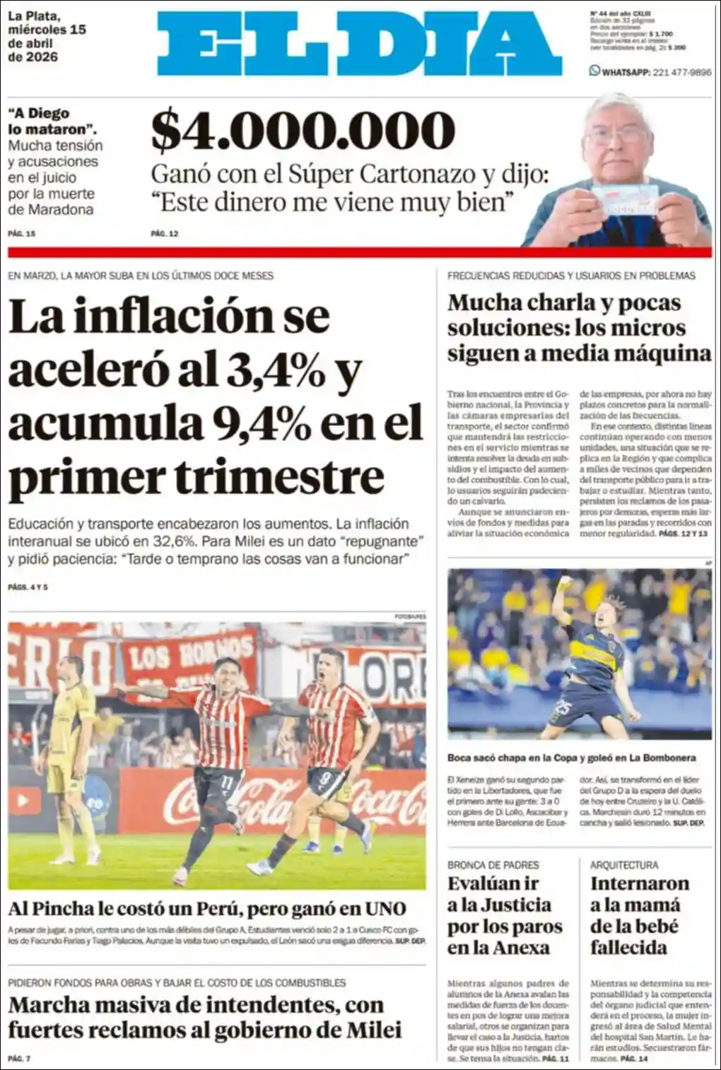 Evolucion Streaming | ADAIA RADIO - Tapa del diario El Dia