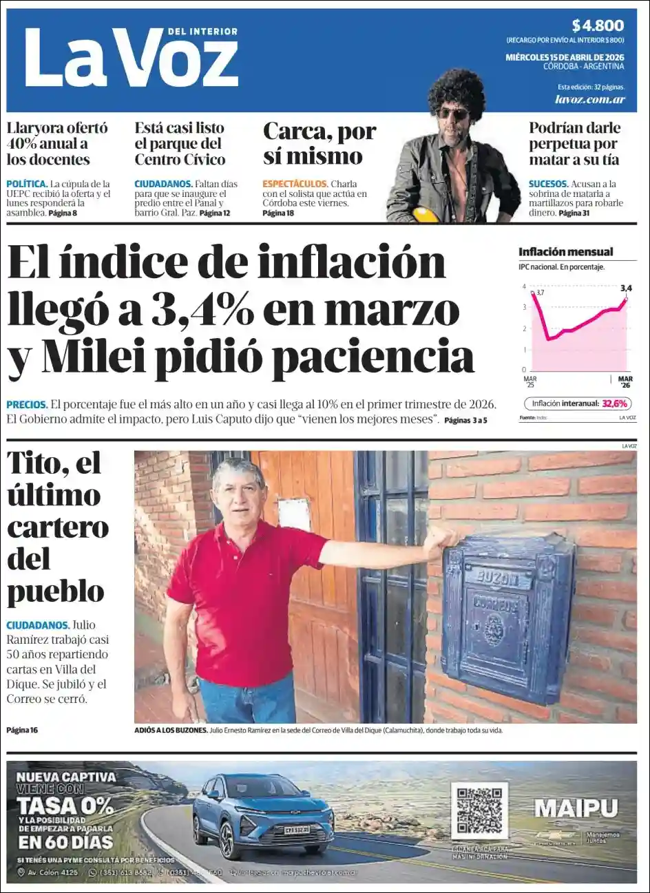 Evolucion Streaming | ADAIA RADIO - Tapa del diario La Voz